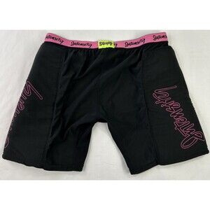 Soffe‎ Intensity Women's XL Black Pink Padded Hook Slide Riding Shorts Softball